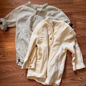 ZARA Boys Cream Button Shirt